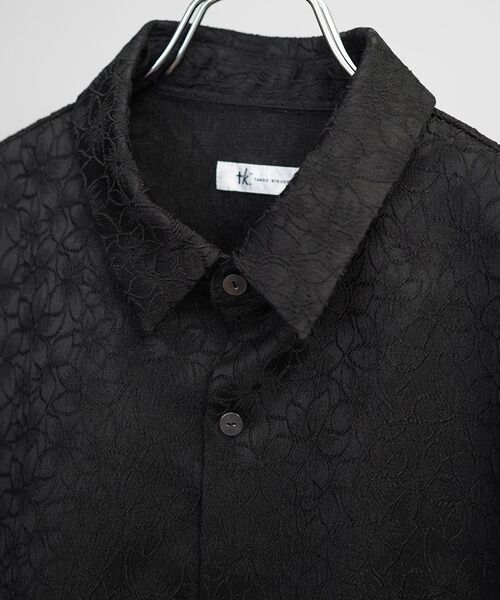 tk.TAKEO KIKUCHI(ティーケータケオキクチ)の「◆フラワージャカードシャツ(シャツ/ブラウス・メンズ・ホワイト/ブラック・02/03)」の13枚目の写真