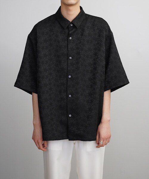 tk.TAKEO KIKUCHI(ティーケータケオキクチ)の「◆フラワージャカードシャツ(シャツ/ブラウス・メンズ・ホワイト/ブラック・02/03)」の16枚目の写真