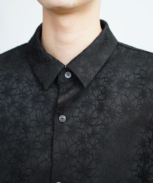 tk.TAKEO KIKUCHI(ティーケータケオキクチ)の「◆フラワージャカードシャツ(シャツ/ブラウス・メンズ・ホワイト/ブラック・02/03)」の19枚目の写真