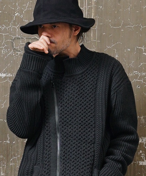 EGO TRIPPING(エゴトリッピング)の「mj8578-DOUBLE KNIT JACKET ジャケット(ブルゾン・メンズ・アイボリー/サンドグレー/ブラック・48/46)」の6枚目の写真