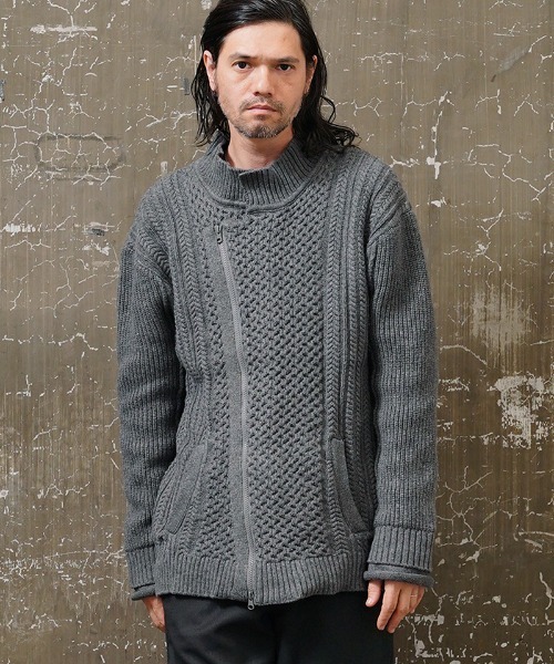 EGO TRIPPING(エゴトリッピング)の「mj8578-DOUBLE KNIT JACKET ジャケット(ブルゾン・メンズ・アイボリー/サンドグレー/ブラック・48/46)」の10枚目の写真