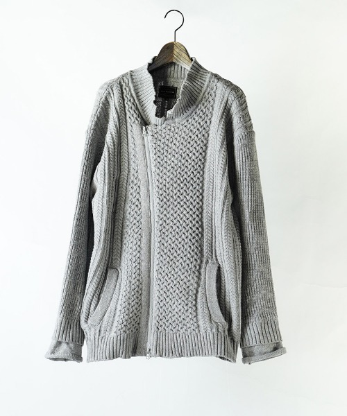 EGO TRIPPING(エゴトリッピング)の「mj8578-DOUBLE KNIT JACKET ジャケット(ブルゾン・メンズ・アイボリー/サンドグレー/ブラック・48/46)」の12枚目の写真