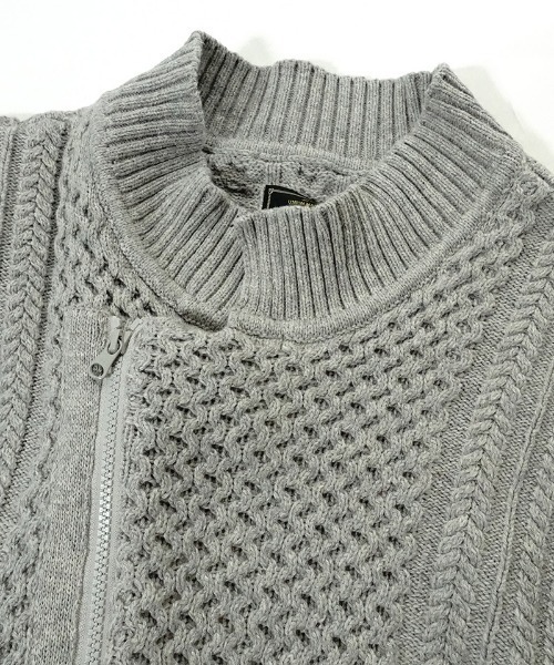 EGO TRIPPING(エゴトリッピング)の「mj8578-DOUBLE KNIT JACKET ジャケット(ブルゾン・メンズ・アイボリー/サンドグレー/ブラック・48/46)」の14枚目の写真