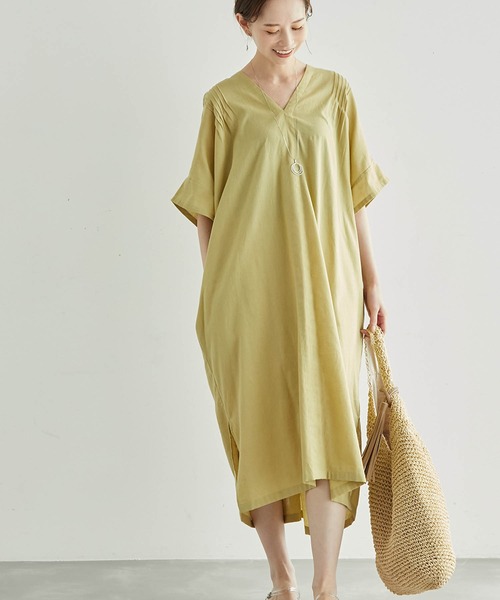 Indiaコットンリネン後ろねじりワンピース ワンピース Rope Picnic ロペピクニック のファッション通販 Zozotown