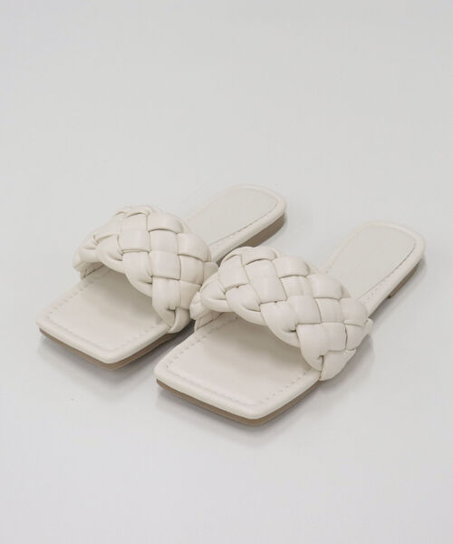 fredy emue(フレディエミュ)の「フラットパデットサンダル(サンダル・レディース・ブラック/オフホワイト・MEDIUM/LARGE)」の3枚目の写真