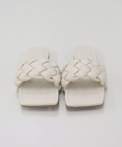 fredy emue(フレディエミュ)の「フラットパデットサンダル(サンダル・レディース・ブラック/オフホワイト・MEDIUM/LARGE)」の4枚目の写真