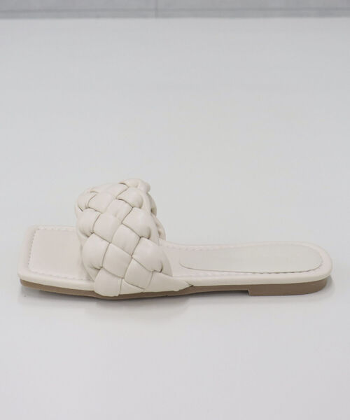 fredy emue(フレディエミュ)の「フラットパデットサンダル(サンダル・レディース・ブラック/オフホワイト・MEDIUM/LARGE)」の6枚目の写真