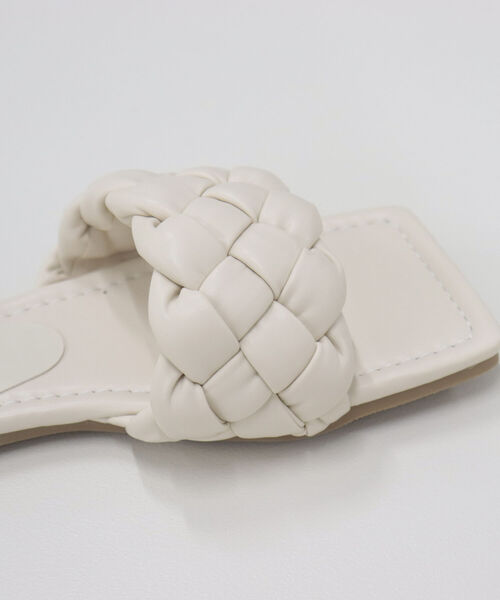 fredy emue(フレディエミュ)の「フラットパデットサンダル(サンダル・レディース・ブラック/オフホワイト・MEDIUM/LARGE)」の12枚目の写真