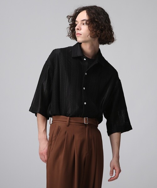 tk.TAKEO KIKUCHI(ティーケータケオキクチ)の「◆レースデザインシャツ(シャツ/ブラウス・メンズ・ホワイト/ブラック/ブルー系2/レッド系4・01/02/03)」の16枚目の写真