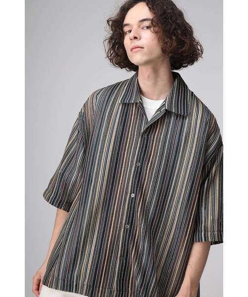 tk.TAKEO KIKUCHI(ティーケータケオキクチ)の「◆レースデザインシャツ(シャツ/ブラウス・メンズ・ホワイト/ブラック/ブルー系2/レッド系4・01/02/03)」の5枚目の写真