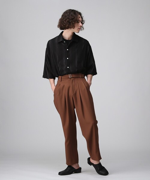 tk.TAKEO KIKUCHI(ティーケータケオキクチ)の「◆レースデザインシャツ(シャツ/ブラウス・メンズ・ホワイト/ブラック/ブルー系2/レッド系4・01/02/03)」の15枚目の写真