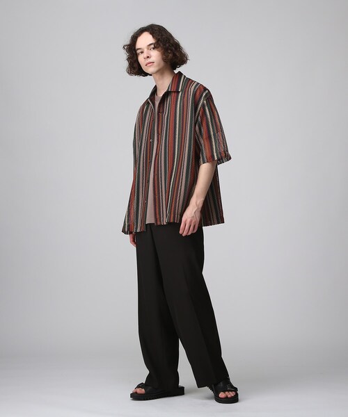 tk.TAKEO KIKUCHI(ティーケータケオキクチ)の「◆レースデザインシャツ(シャツ/ブラウス・メンズ・ホワイト/ブラック/ブルー系2/レッド系4・01/02/03)」の9枚目の写真