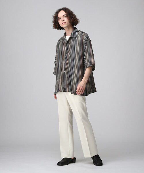 tk.TAKEO KIKUCHI(ティーケータケオキクチ)の「◆レースデザインシャツ(シャツ/ブラウス・メンズ・ホワイト/ブラック/ブルー系2/レッド系4・01/02/03)」の7枚目の写真