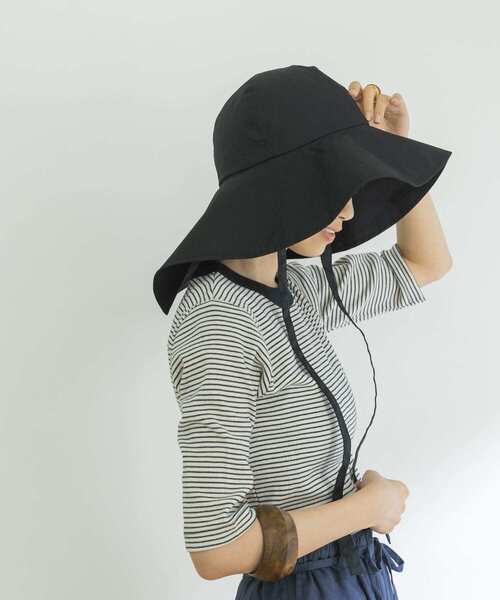 URBAN RESEARCH（アーバンリサーチ）の「コットンワイドブリムハット（ハット・レディース・ブラック/ホワイト系その他/ライトブルー・FREE）」の7枚目の写真
