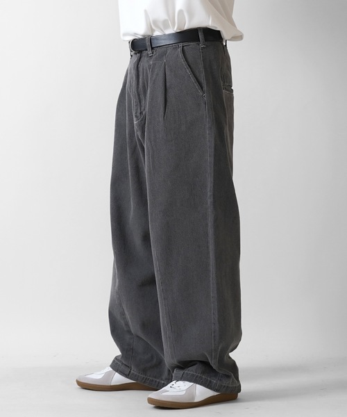 Confirm（コンファーム）の「ヴィンテージライク ケミカルウォッシュ テーパード 2タック ルーズデニムワイドパンツ【Confirm】（デニムパンツ・メンズ・ブラック/ネイビー/グレー/サックスブルー/ブルー系その他/ブラック系その他・M/L）」の15枚目の写真
