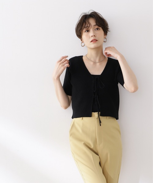 N.（N. Natural Beauty Basic）（エヌエヌナチュラルビューティーベーシック）の「三角テレコインナー（Tシャツ/カットソー・レディース・ブラック/ホワイト/ベージュ・MEDIUM）」の15枚目の写真