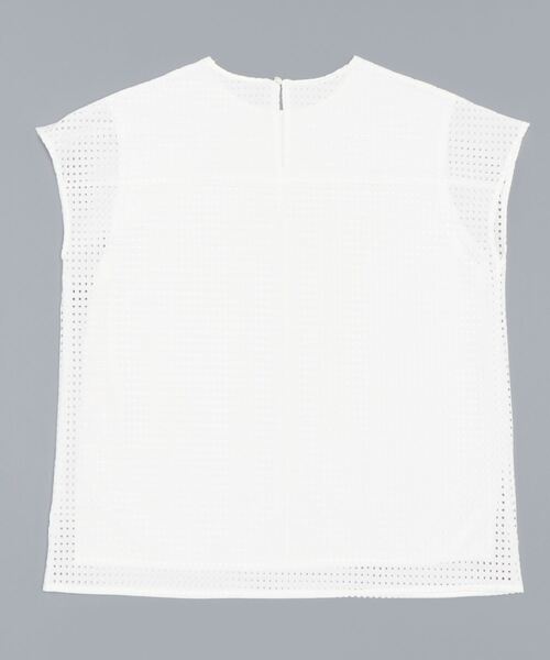 INED（イネド）の「ラッセルレースフレンチブラウス（シャツ/ブラウス・レディース・ホワイト/ブラック・9号）」の3枚目の写真