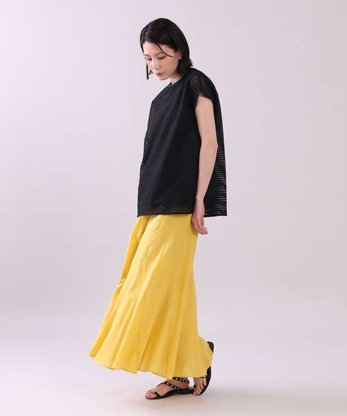 INED（イネド）の「ラッセルレースフレンチブラウス（シャツ/ブラウス・レディース・ホワイト/ブラック・9号）」の9枚目の写真