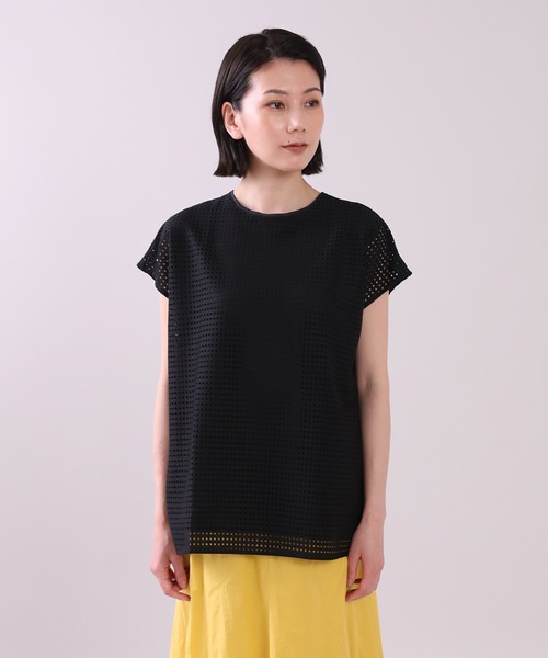 INED（イネド）の「ラッセルレースフレンチブラウス（シャツ/ブラウス・レディース・ホワイト/ブラック・9号）」の4枚目の写真