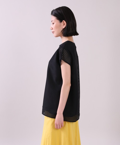 INED（イネド）の「ラッセルレースフレンチブラウス（シャツ/ブラウス・レディース・ホワイト/ブラック・9号）」の5枚目の写真