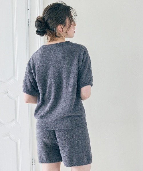 Miffy（ ミッフィー）の「【miffy/ミッフィー】ミッフィーもこもこルームウェア半袖トップス（上下別売り）（ルームウェア/パジャマ・レディース・チャコールグレー/オフホワイト/ピンク/アイボリー/ライトグリーン/グレー/ベビーピンク・LL/3L/M/L）」の12枚目の写真