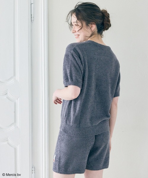 Miffy（ ミッフィー）の「【miffy/ミッフィー】ミッフィーもこもこルームウェア半袖トップス（上下別売り）（ルームウェア/パジャマ・レディース・チャコールグレー/オフホワイト/ピンク/アイボリー/ライトグリーン/グレー/ベビーピンク・LL/3L/M/L）」の13枚目の写真