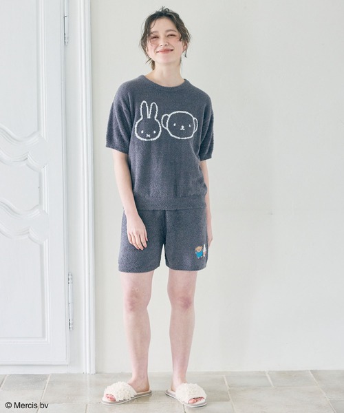 Miffy（ ミッフィー）の「【miffy/ミッフィー】ミッフィーもこもこルームウェア半袖トップス（上下別売り）（ルームウェア/パジャマ・レディース・チャコールグレー/オフホワイト/ピンク/アイボリー/ライトグリーン/グレー/ベビーピンク・LL/3L/M/L）」の14枚目の写真