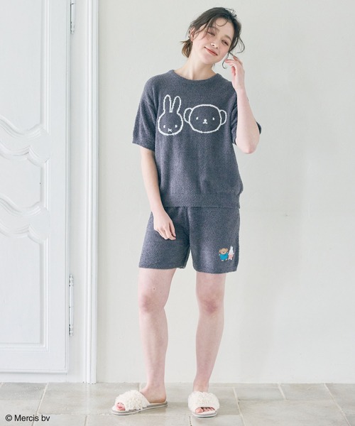 Miffy（ ミッフィー）の「【miffy/ミッフィー】ミッフィーもこもこルームウェア半袖トップス（上下別売り）（ルームウェア/パジャマ・レディース・チャコールグレー/オフホワイト/ピンク/アイボリー/ライトグリーン/グレー/ベビーピンク・LL/3L/M/L）」の16枚目の写真