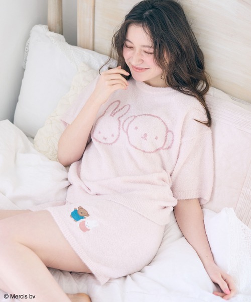 miffy/ミッフィー】ミッフィーもこもこルームウェア半袖トップス（上下