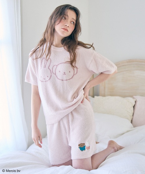 Miffy（ ミッフィー）の「【miffy/ミッフィー】ミッフィーもこもこルームウェア半袖トップス（上下別売り）（ルームウェア/パジャマ・レディース・チャコールグレー/オフホワイト/ピンク/アイボリー/ライトグリーン/グレー/ベビーピンク・LL/3L/M/L）」の21枚目の写真