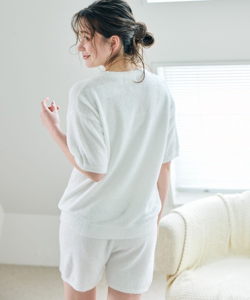 Miffy（ ミッフィー）の「【miffy/ミッフィー】もちふわsleepソフトエアニット半袖トップスルームウェア◆別注◆上下別売り（ルームウェア/パジャマ・レディース・チャコールグレー/オフホワイト/ピンク/アイボリー/ライトグリーン/グレー/ベビーピンク・LL/3L/M/L）」の10枚目の写真