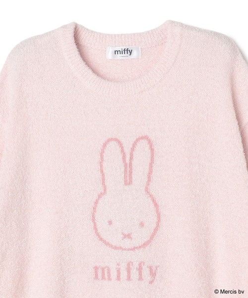 Miffy（ ミッフィー）の「【miffy/ミッフィー】もちふわsleepソフトエアニット半袖トップスルームウェア◆別注◆上下別売り（ルームウェア/パジャマ・レディース・チャコールグレー/オフホワイト/ピンク/アイボリー/ライトグリーン/グレー/ベビーピンク・LL/3L/M/L）」の14枚目の写真