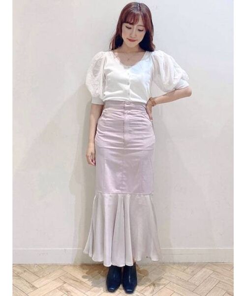 MERCURYDUO（マーキュリーデュオ）の「パワショルニットカーディガン（カーディガン/ボレロ・レディース・オフホワイト/ブラック/ベージュ・FREE）」の4枚目の写真