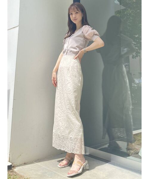 MERCURYDUO（マーキュリーデュオ）の「パワショルニットカーディガン（カーディガン/ボレロ・レディース・オフホワイト/ブラック/ベージュ・FREE）」の5枚目の写真