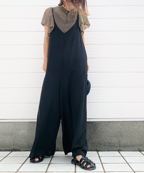 Q（キュー）の「スタンドフリルストライプブラウス（シャツ/ブラウス・レディース・ネイビー系/ブラウン系その他・MEDIUM）」の3枚目の写真