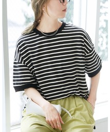 reca | サイドスリットボーダー半袖Tシャツ(Tシャツ/カットソー)