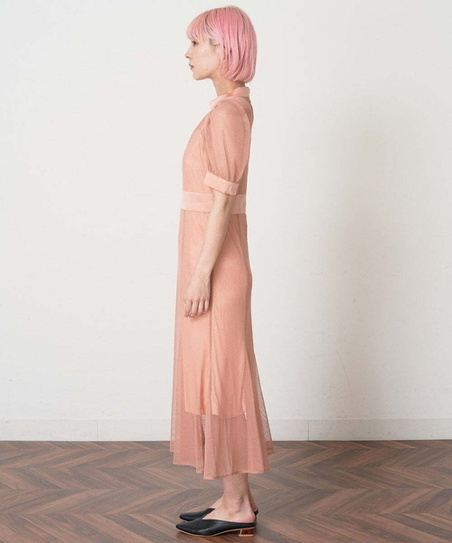 A de a.v.v（アードアー・ヴェ・ヴェ）の「チュールマーメイドワンピ―ス（ドレス・レディース・ブラック/ピンク/アイボリー・38/36）」の20枚目の写真