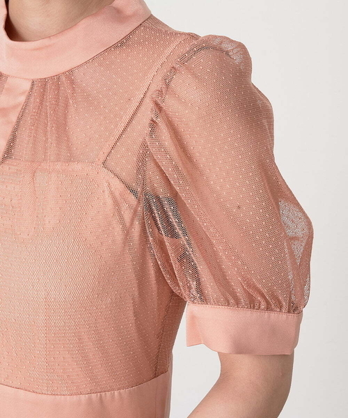 A de a.v.v（アードアー・ヴェ・ヴェ）の「チュールマーメイドワンピ―ス（ドレス・レディース・ブラック/ピンク/アイボリー・38/36）」の12枚目の写真