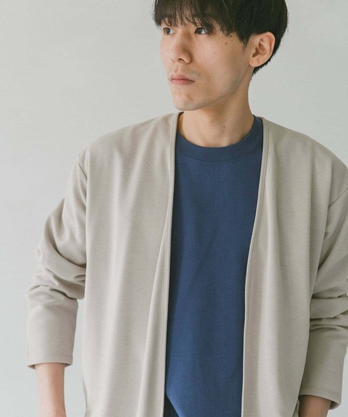 URBAN RESEARCH DOORS(アーバンリサーチドアーズ)の「『UR TECH ひやサラクール』Air Dry ポンチカーディガン(カーディガン/ボレロ・メンズ・ネイビー/グリーン/グレー系その他・MEDIUM/LARGE)」の4枚目の写真