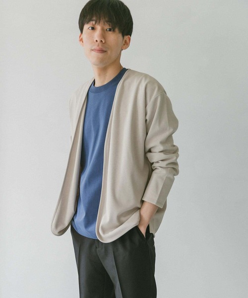 URBAN RESEARCH DOORS(アーバンリサーチドアーズ)の「『UR TECH ひやサラクール』Air Dry ポンチカーディガン(カーディガン/ボレロ・メンズ・ネイビー/グリーン/グレー系その他・MEDIUM/LARGE)」の5枚目の写真