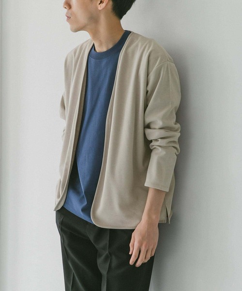 URBAN RESEARCH DOORS(アーバンリサーチドアーズ)の「『UR TECH ひやサラクール』Air Dry ポンチカーディガン(カーディガン/ボレロ・メンズ・ネイビー/グリーン/グレー系その他・MEDIUM/LARGE)」の8枚目の写真