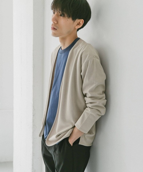 URBAN RESEARCH DOORS(アーバンリサーチドアーズ)の「『UR TECH ひやサラクール』Air Dry ポンチカーディガン(カーディガン/ボレロ・メンズ・ネイビー/グリーン/グレー系その他・MEDIUM/LARGE)」の10枚目の写真