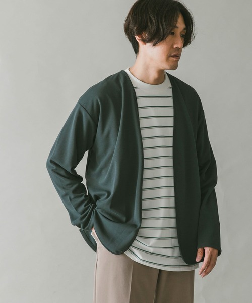 URBAN RESEARCH DOORS(アーバンリサーチドアーズ)の「『UR TECH ひやサラクール』Air Dry ポンチカーディガン(カーディガン/ボレロ・メンズ・ネイビー/グリーン/グレー系その他・MEDIUM/LARGE)」の14枚目の写真