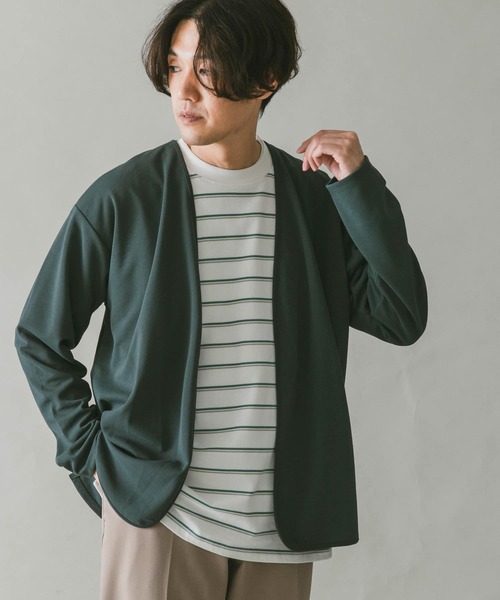 URBAN RESEARCH DOORS(アーバンリサーチドアーズ)の「『UR TECH ひやサラクール』Air Dry ポンチカーディガン(カーディガン/ボレロ・メンズ・ネイビー/グリーン/グレー系その他・MEDIUM/LARGE)」の15枚目の写真