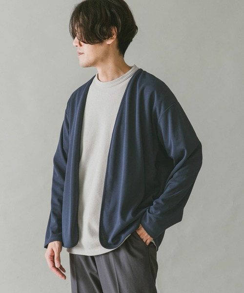 URBAN RESEARCH DOORS(アーバンリサーチドアーズ)の「『UR TECH ひやサラクール』Air Dry ポンチカーディガン(カーディガン/ボレロ・メンズ・ネイビー/グリーン/グレー系その他・MEDIUM/LARGE)」の20枚目の写真