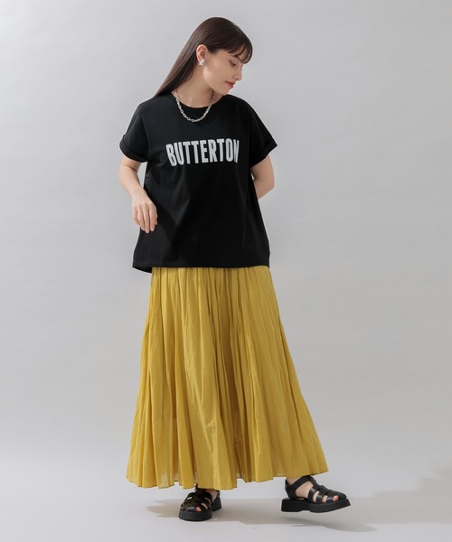 CLOCHE（クロシェ）の「cloche バック切替ロゴT（Tシャツ/カットソー・レディース・ホワイト/ブラック/グレー・FREE）」の5枚目の写真