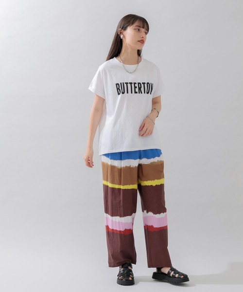 CLOCHE（クロシェ）の「cloche バック切替ロゴT（Tシャツ/カットソー・レディース・ホワイト/ブラック/グレー・FREE）」の10枚目の写真