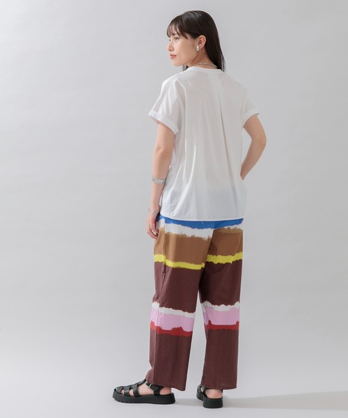 CLOCHE（クロシェ）の「cloche バック切替ロゴT（Tシャツ/カットソー・レディース・ホワイト/ブラック/グレー・FREE）」の6枚目の写真