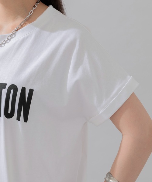 CLOCHE（クロシェ）の「cloche バック切替ロゴT（Tシャツ/カットソー・レディース・ホワイト/ブラック/グレー・FREE）」の21枚目の写真