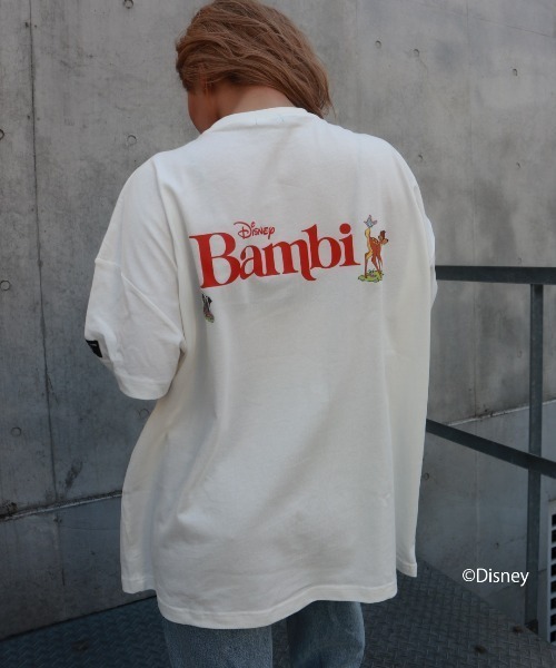 FIG&VIPER(フィグアンドバイパー)の「Disney Bambi / big T(Tシャツ/カットソー・レディース・ホワイト/ライトパープル/ダークグレー・FREE)」の1枚目の写真